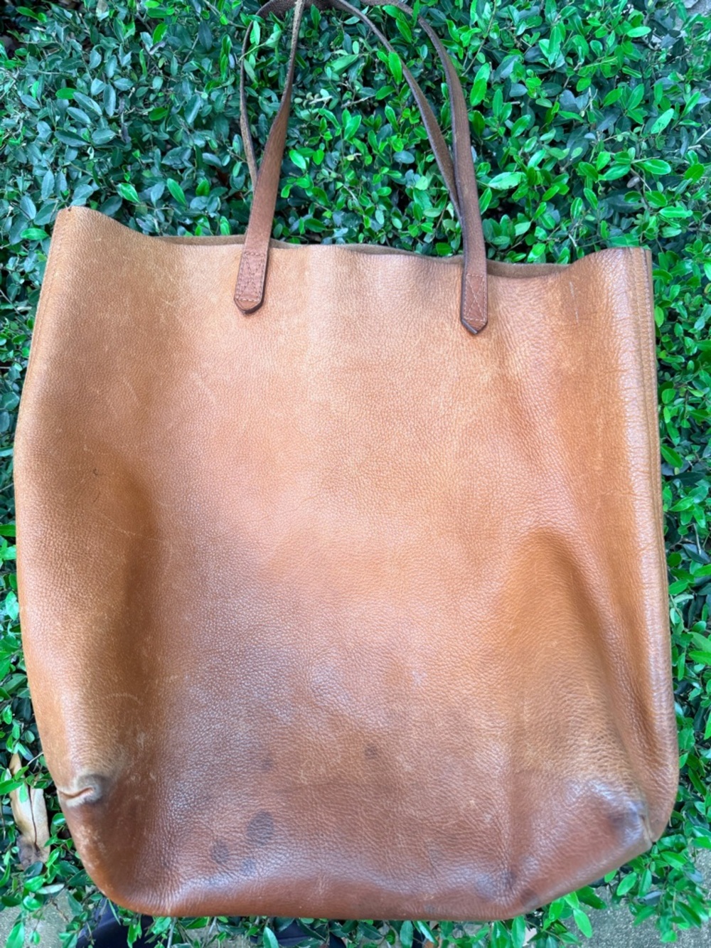 Madewell Classic Large Tan Leather Tote Bag